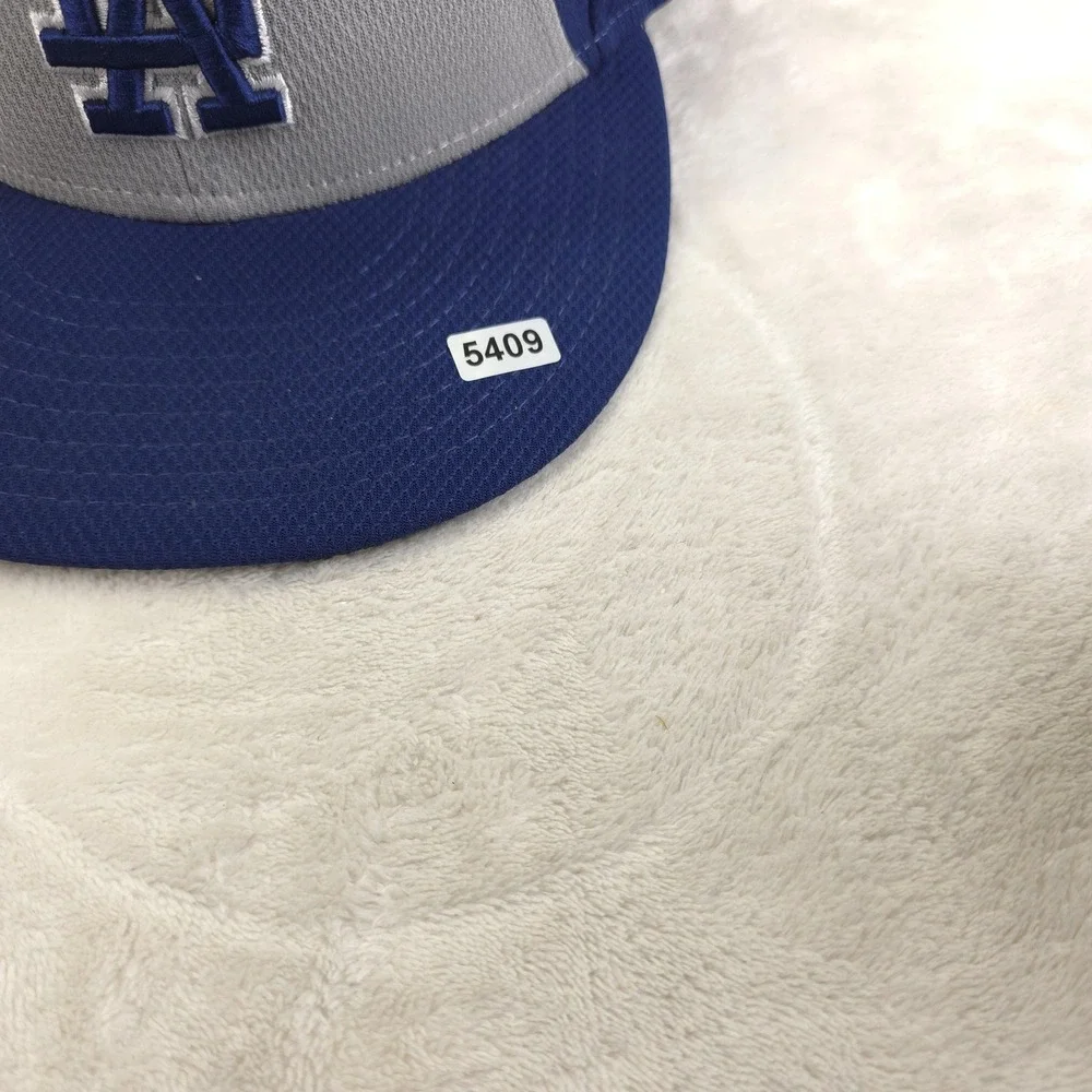 Los Angeles Dodgers Hat Players Cap Mens Fitted 7 3/8 Blue MLB Baseball New‎ Era